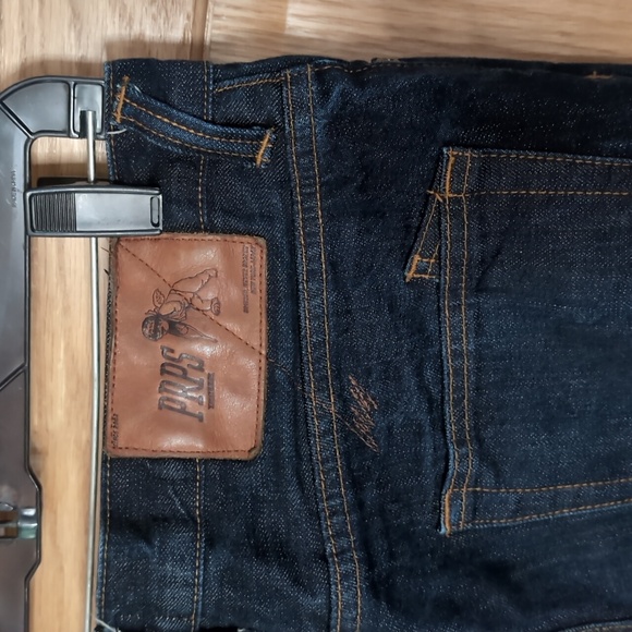 NWOT, Men's Sz 33 PRPS Dark Denim Button Fly Straight Leg Jeans - Picture 7 of 11